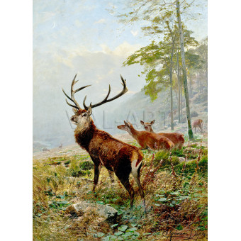 РЕПРОДУКЦИИ НА КАРТИНИ Доминиращият елен (1891)